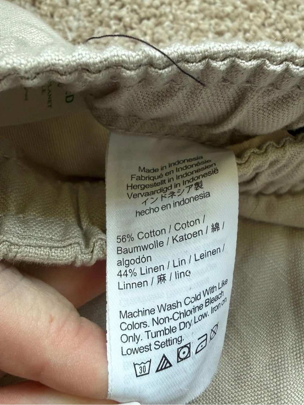 NWT J.Crew Oarsman Linen Cotton Pull On Pant Oatmeal Coastal Quiet Luxury M $118